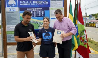 BANDEIRA AZUL É HASTEADA EM QUATRO ILHAS E MARISCAL